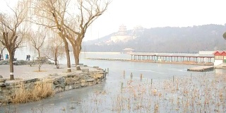 夏季，冬天，冰，晨雾，北京，中国