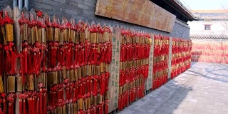 中国北京，中国长城的建造者的记忆庙宇