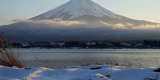 日本富士山的高清延时