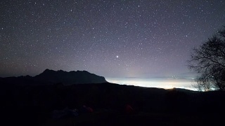 星夜，时光流逝在鲁纳江道视频素材模板下载