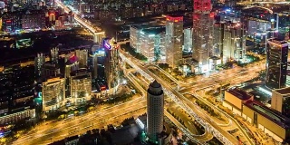 T/L鸟瞰图美妙的城市景色/北京，中国
