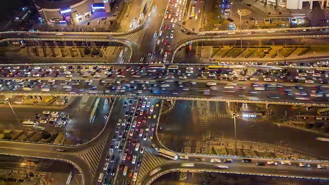 北京交通拥堵鸟瞰图