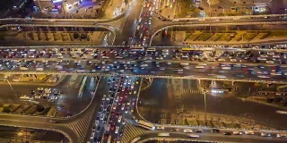 北京交通拥堵鸟瞰图