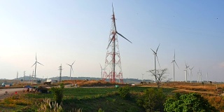 风力发电，可再生能源