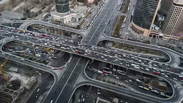 T/L WS HA ZO Crowded City Traffic /北京，中国