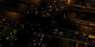 北京路交叉口夜间鸟瞰图