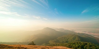 日出看山景