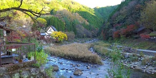 美丽的风景秋天在可兰经，日本