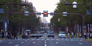 大阪的街道(慢镜头)