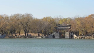 北京颐和园的古桥视频素材模板下载