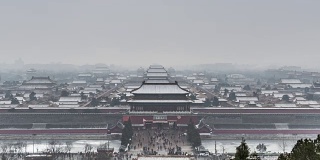 T/L MS HA紫禁城，覆盖着雪/中国北京