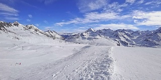 时间推移:奥地利的阿尔卑斯山在Kuehtai滑雪胜地