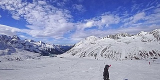 时间推移:奥地利的阿尔卑斯山在Kuehtai滑雪胜地