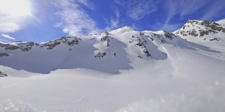 时间推移:奥地利的阿尔卑斯山在Kuehtai滑雪胜地