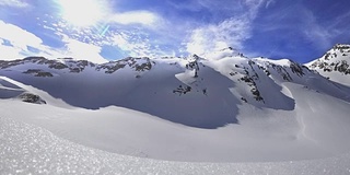 时间推移:奥地利的阿尔卑斯山在Kuehtai滑雪胜地