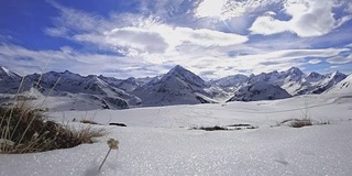 时间推移:奥地利的阿尔卑斯山在Kuehtai滑雪胜地