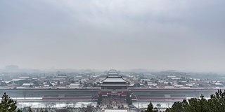 T/L WS HA紫禁城覆盖薄层雪，北京，中国