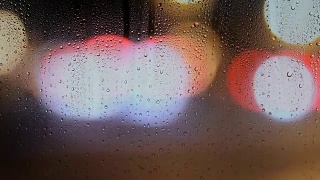 夜晚的雨滴视频素材模板下载