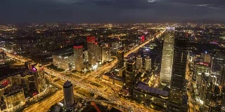 T/L WS HA TD Beijing Urban Skyline, Day to Night Transition /北京，中国