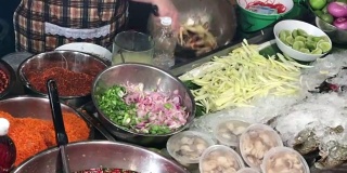 混合泰国辣沙拉，曼谷，泰国