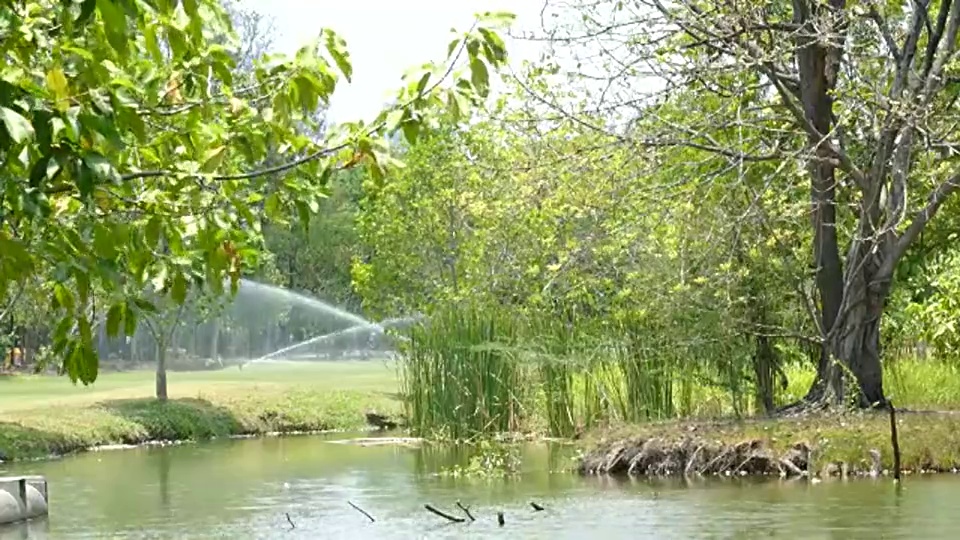 洒水喷头喷水