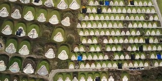 泰国春武里万邦华人墓地鸟瞰图。
