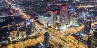 T/L WS HA TD Beijing Urban Skyline at Night /北京，中国