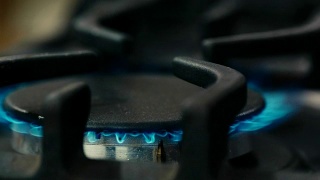 蓝色火焰煤气炉视频素材模板下载