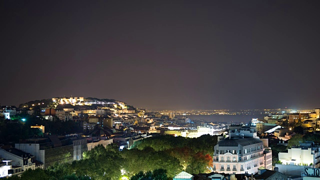 葡萄牙里斯本，城市夜景