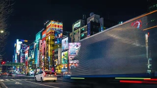 东京秋叶原区的时光流逝视频素材模板下载