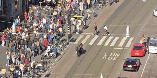 阿姆斯特丹的人行横道-鸟瞰图