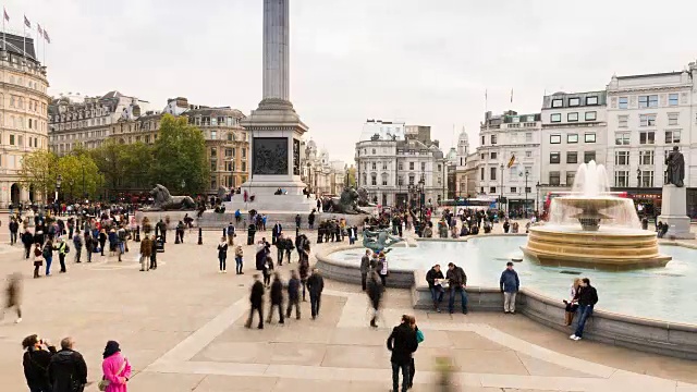 伦敦特拉法加广场，时间以日为单位
