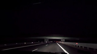 夜间驾驶的观点视频素材模板下载