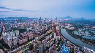 深圳现代建筑外观，时光流逝视频素材模板下载