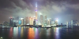 T/L WS HA TU高视角上海市中心的夜晚/上海，中国