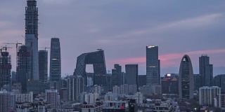 T/L MS HA PAN Beijing Urban Skyline, Sunset /北京，中国