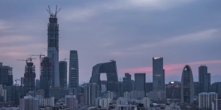 T/L MS HA ZO Beijing Urban Skyline, Sunset /北京，中国
