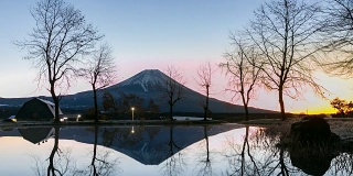 星径延时:富士山日出藤本Para露营