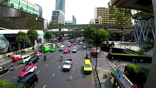 曼谷商业区交通视频素材模板下载