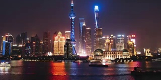 T/L WS HA TD上海市中心，白天到晚上的过渡/上海，中国