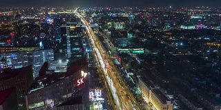 T/L WS HA ZO鸟瞰图北京CBD区域和长安街/中国北京