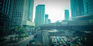 泰国曼谷的交通堵塞