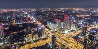 T/L WS HA PAN Dramatic Beijing Urban Skyline /北京，中国