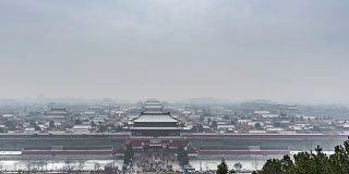 T/L WS HA PAN紫禁城覆盖着雪/北京，中国