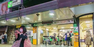 4K时间缩放:日本东京原宿车站东京。