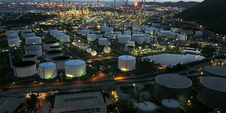 泰国炼油厂鸟瞰图