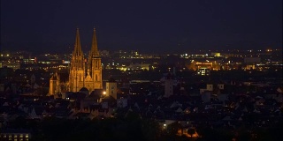 雷根斯堡老城之夜