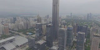 中国申正航拍视频，金融中心从下到上
