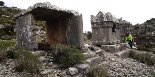 土耳其Fethiye的Sidyma古城。