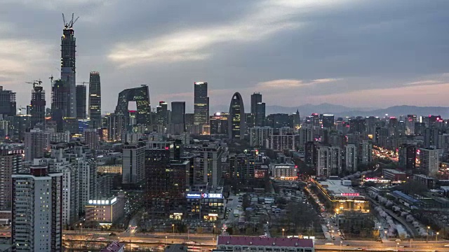 T/L WS HA PAN Beijing Panorama, Day to Night Transition /北京，中国